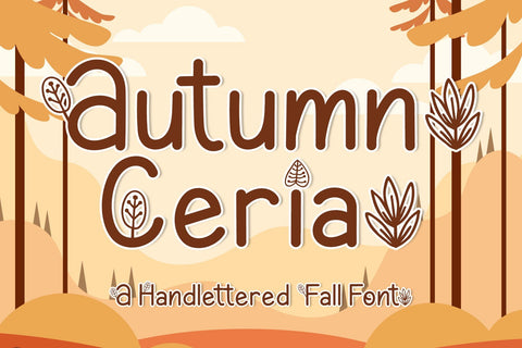 Autumn Ceria Font AEN Creative Store 