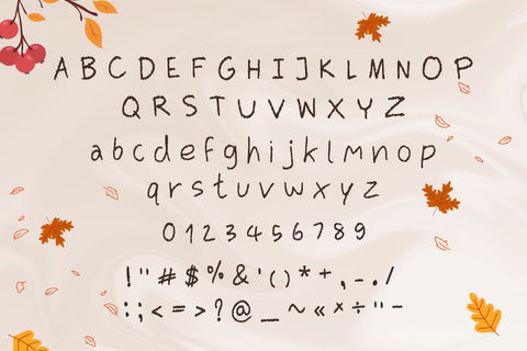 Autumn - Cute Handwritten Font Font ChiraaDesign 