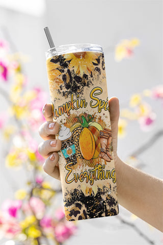 Autumn Design, Halloween 20 oz Skinny Tumbler Pumpkin Spice Sublimation Design PNG, DIGITAL, Fall Gnomes Tumbler, Cute Funny Design Sublimation CaldwellArt 