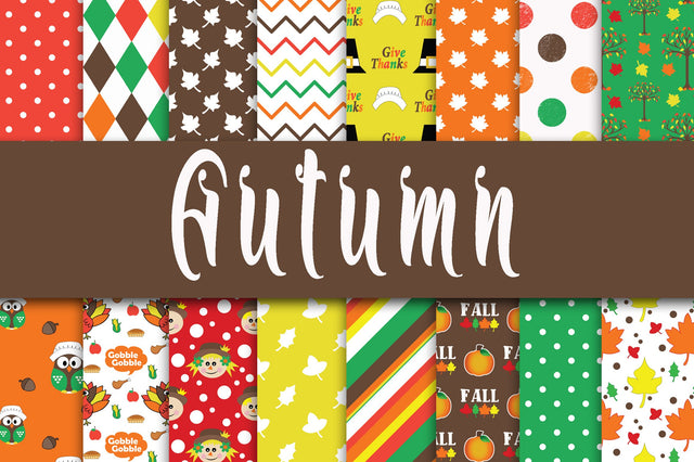 Autumn Digital Papers Sublimation Old Market 