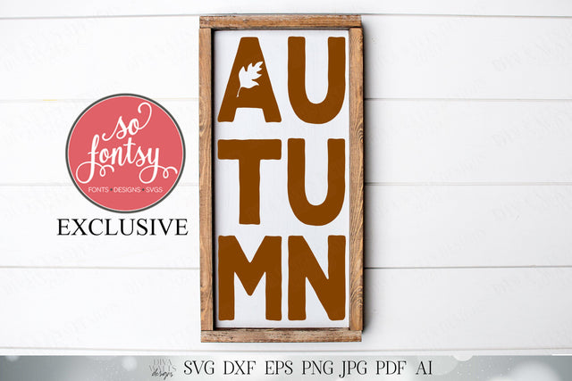 Autumn \ Fall Typography Art - So Fontsy Exclusive SVG Diva Watts Designs 