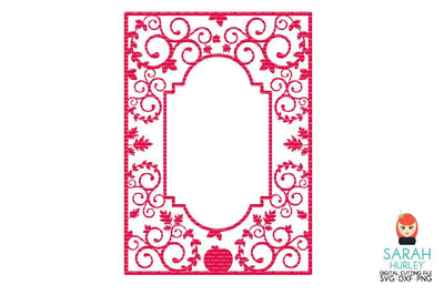 Autumn Flourish Fancy Frame Background SVG Sarah Hurley 