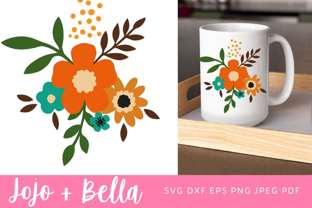 Autumn Flower Svg, Flower Svg, Fall Flower Svg, Fall Flower Png, Dxf, Sublimation, Svg files for Cricut and Silhouette, Digital Download SVG Jojo&Bella 