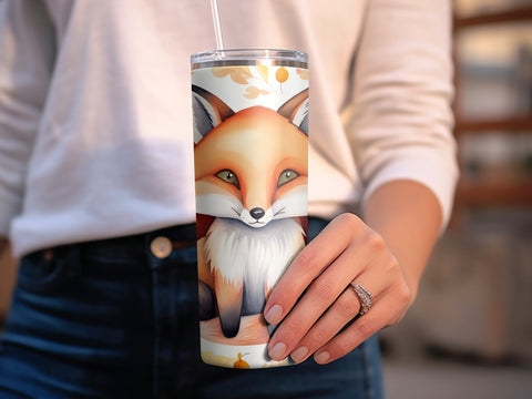 Autumn Fox tumbler wrap Sublimation Luvleigh Digitals 