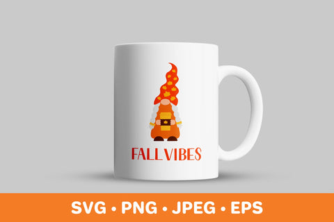 Autumn girl gnome SVG. Fall vibes quote SVG LaBelezoka 