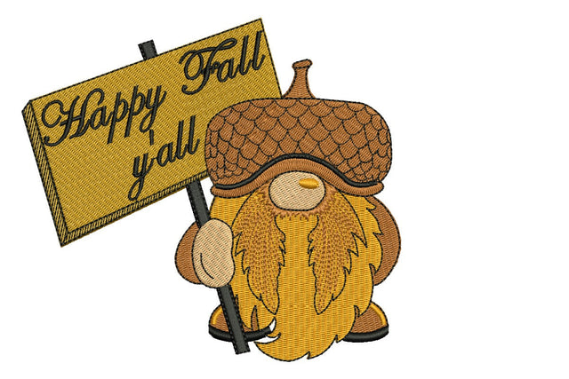 Autumn Gnome Embroidery Design, Fall embroidery design, Acorn embroidery design, Thanksgiving embroidery, Give Thanks embroidery Embroidery/Applique DESIGNS NextEmbroidery 