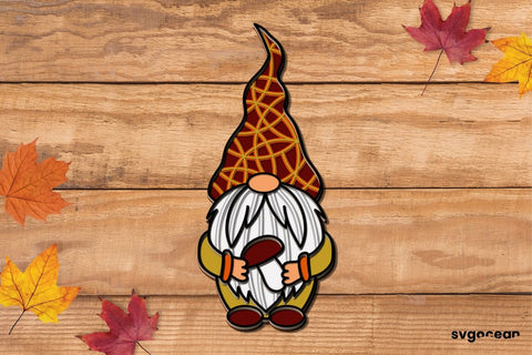 Autumn Gnome Layered Svg SVG SvgOcean 