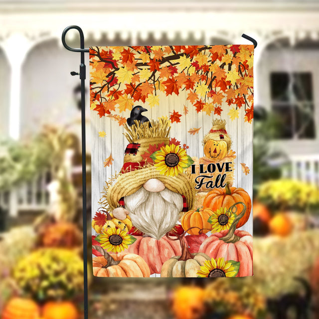 Autumn Gnome Pumpkin Garden Flag - 12x18 Garden Flag Sublimation Design Download PNG File Instant Download Sublimation CaldwellArt 