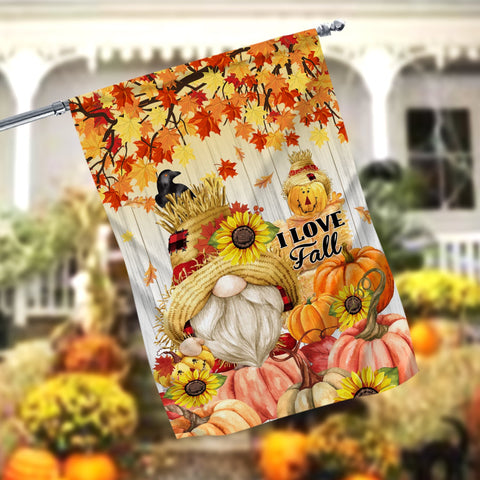 Autumn Gnome Pumpkin Garden Flag - 12x18 Garden Flag Sublimation Design Download PNG File Instant Download Sublimation CaldwellArt 