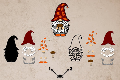 Autumn Gnome SVG,Fall Gnome SVG,Gnome with Mushroom SVG SVG goodfox86 