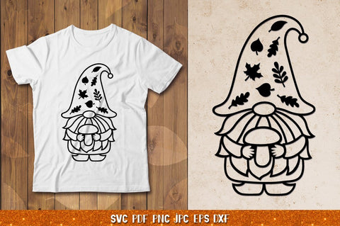 Autumn Gnome SVG,Fall Gnome SVG,Gnome with Mushroom SVG SVG goodfox86 