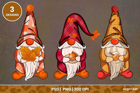 Autumn Gnomes Clipart | Clipart | PNG 300 DPI SVG SvgOcean 