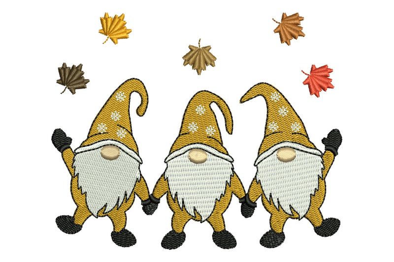 Autumn Gnomes Embroidery Designs, Fall Machine Embroidery Files Embroidery/Applique DESIGNS NextEmbroidery 