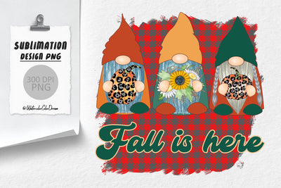 Autumn Gnomes PNG | Fall Sublimation Design Sublimation WatercolorColorDream 