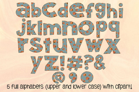 Autumn Harvest Doodle Letters PNG, Fall Alpha Bundle Sublimation Crafty Mama Studios 