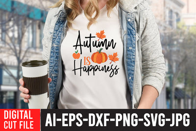 Autumn is Happiness SVG Design SVG BlackCatsMedia 