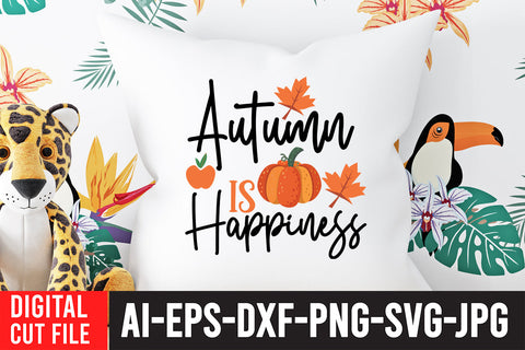 Autumn is Happiness SVG Design SVG BlackCatsMedia 