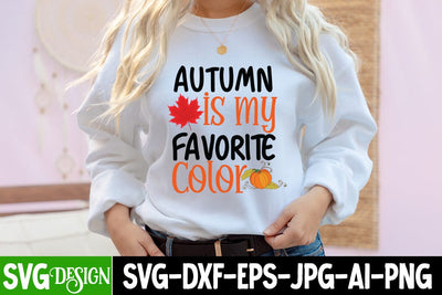 Autumn is my Favorite Color SVG Cut File, Autumn is my Favorite Color Sublimation Design, Fall SVG Cut File SVG BlackCatsMedia 