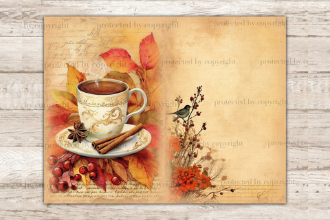 Autumn Junk Journal Pages | Fall Digital Art SVG GlamArtZhanna 