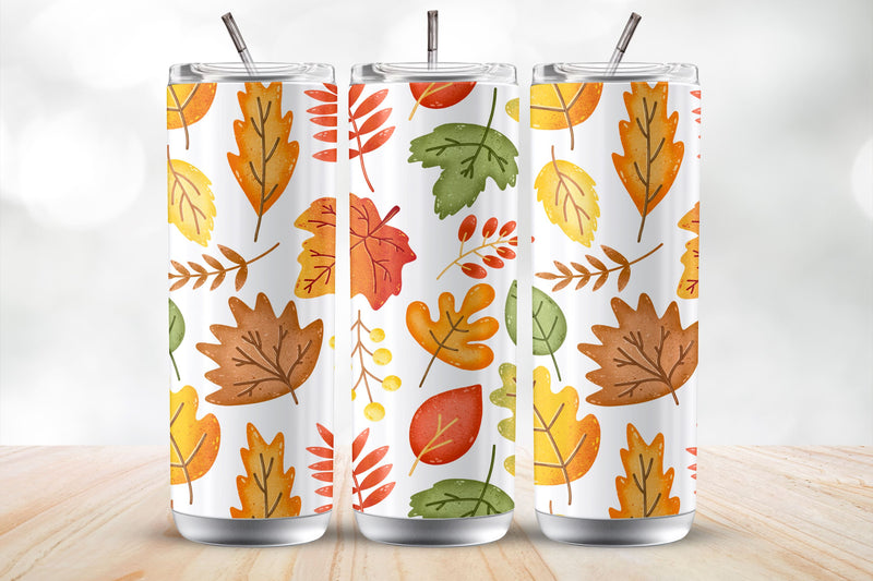 Autumn Leaves 20 Oz Tumbler Wrap Sublimation Design Sublimation MockupSvgVenue 