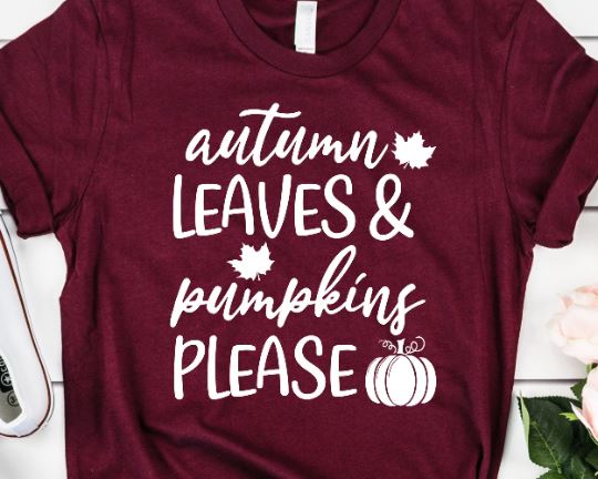 Autumn Leaves and Pumpkin Please SVG - Fall SVG SVG She Shed Craft Store 