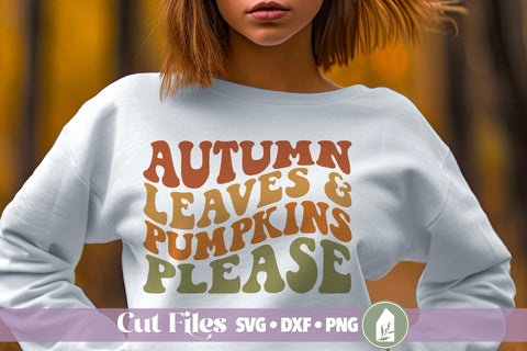 Autumn Leaves and Pumpkins Please SVG Files SVG LilleJuniper 