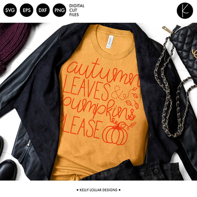 Autumn Leaves and Pumpkins Please SVG Kelly Lollar Designs 