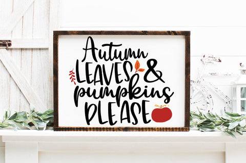 Autumn Leaves and Pumpkins Please SVG Pickled Thistle Creative 