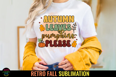 Autumn Leaves I Fall Sublimation Design I Autumn Sublimation Sublimation Happy Printables Club 