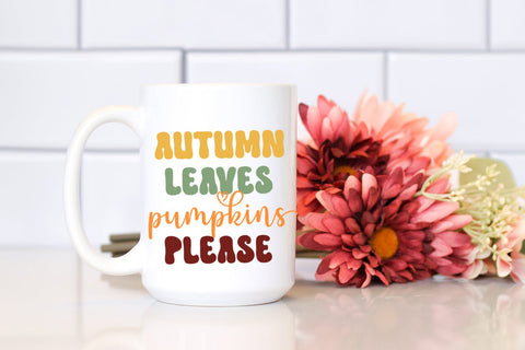 Autumn Leaves I Retro Fall SVG I Autumn SVG I Fall SVG SVG Happy Printables Club 