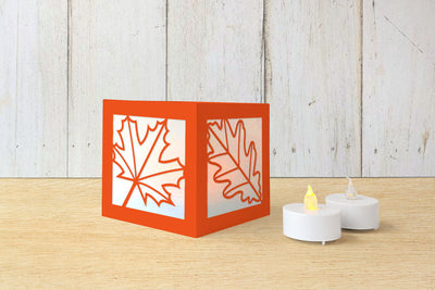 Autumn Leaves Luminary SVG 3D Paper Risa Rocks It 
