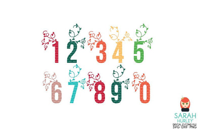 Autumn Leaves Number Set SVG Sarah Hurley 