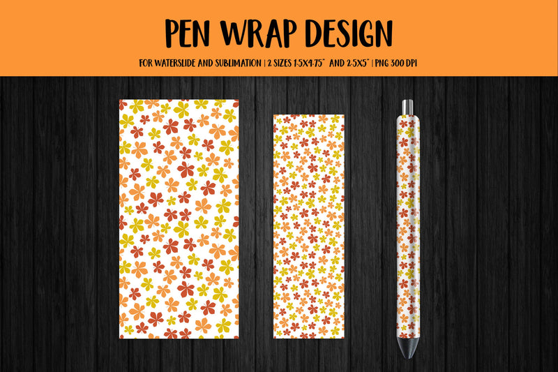 Autumn Leaves Pen Sublimation Wrap. Fall Epoxy Pen Wrap PNG Sublimation LaBelezoka 
