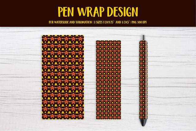 Autumn Leaves Pen Wrap Sublimation Design. Epoxy Pen Wrap Sublimation LaBelezoka 