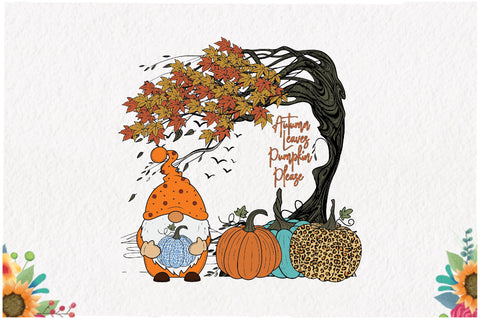 Autumn Leaves Pumpkin Please Sublimation Sublimation Jagonath Roy 