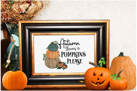 Autumn Leaves Pumpkins Please Sublimation Sublimation Jagonath Roy 