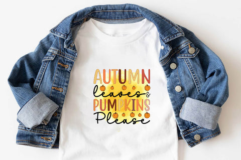 Autumn Leaves & Pumpkins Please Sublimation SVGArt 