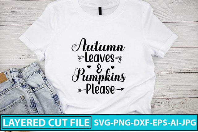 Autumn Leaves & Pumpkins Please SVG Cut File SVG Syaman 
