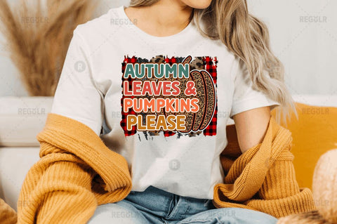 Autumn Leaves & Pumpkins Please SVG Sublimation Regulrcrative 