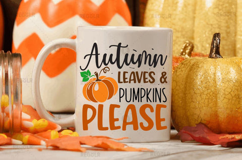 Autumn leaves & pumpkins please SVG SVG Regulrcrative 