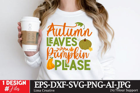 Autumn Leaves Pupkin Please SVG Cute File SVG Insomnia Std 