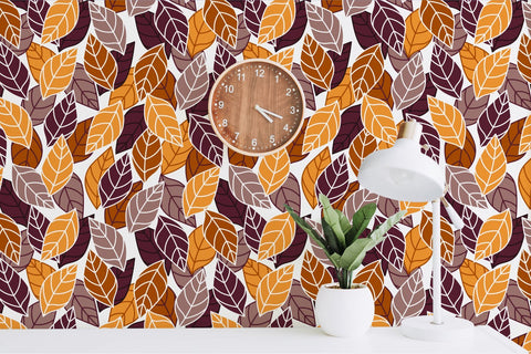 Autumn leaves seamless pattern. Fall digital paper Digital Pattern KatineArt 