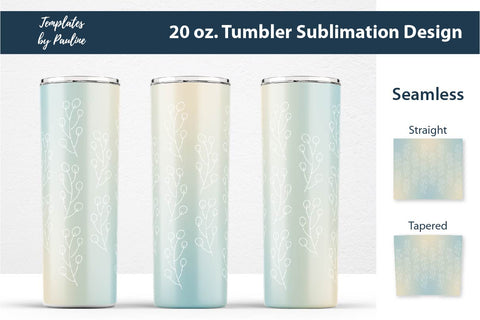 Autumn Leaves Sublimation Tumbler Wrap PNG Sublimation Templates by Pauline 