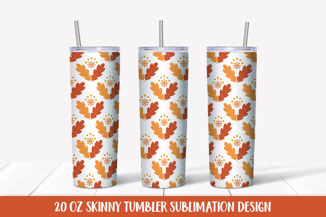 Autumn Leaves Tumbler Wrap Sublimation. Fall Floral Tumbler Sublimation LaBelezoka 
