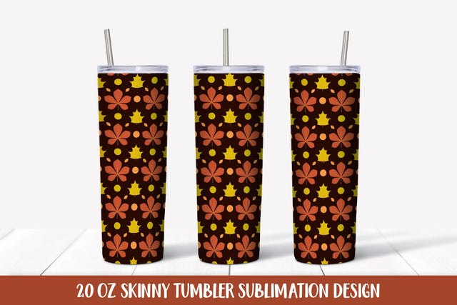 Autumn Leaves Tumbler Wrap Sublimation. Fall Skinny Tumbler Sublimation LaBelezoka 