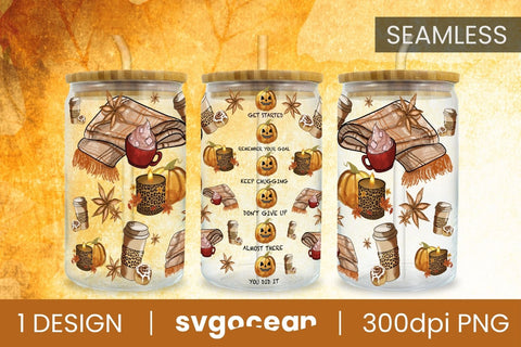 Autumn Libbey Wrap PNG | PNG | 16 Oz Libbey Glass Sublimation SvgOcean 