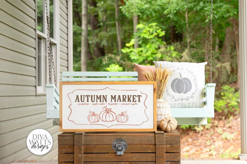 Autumn Market SVG | Fall Farmhouse Sign Design SVG Diva Watts Designs 