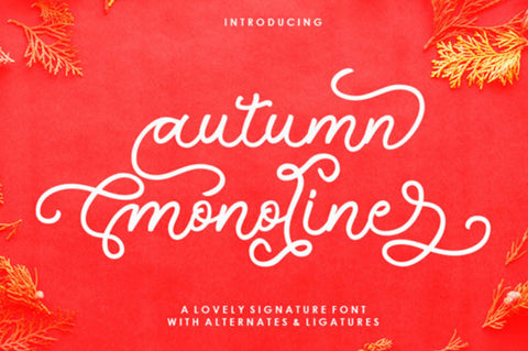 Autumn Monoline Font gatype 