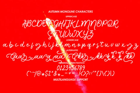 Autumn Monoline Font gatype 