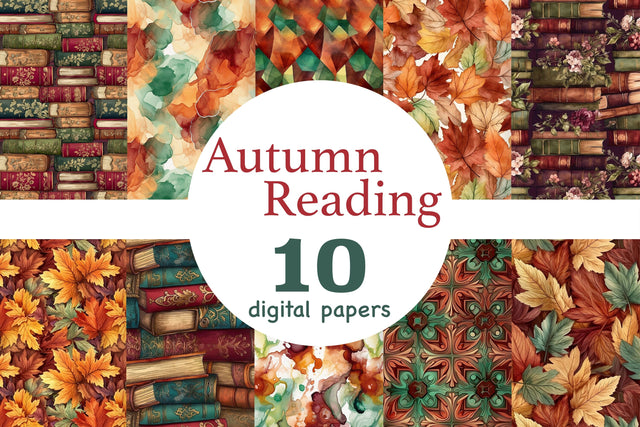 Autumn Pattern Bundle | Reading Digital Paper Digital Pattern GlamArtZhanna 